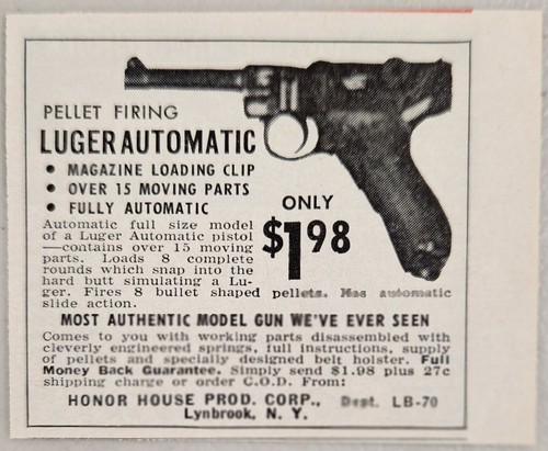1962 print luger automatic - ad,